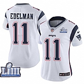 Women Nike Patriots 11 Julian Edelman White 2019 Super Bowl LIII Vapor Untouchable Limited Jersey,baseball caps,new era cap wholesale,wholesale hats